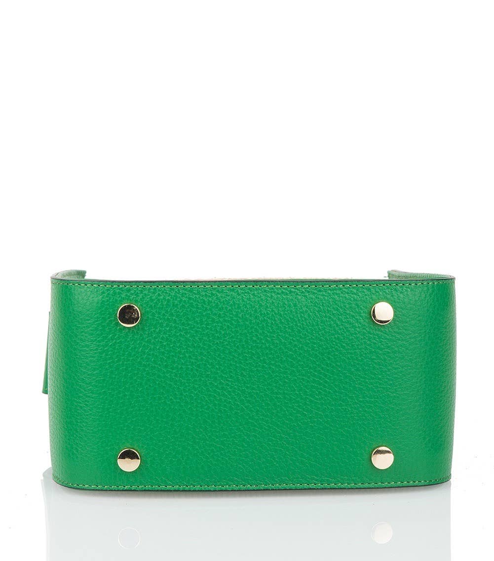 Night Out -  Italian Leather Raffia Handbag