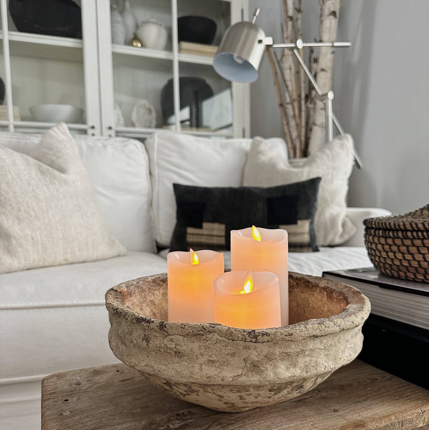 Flameless Candles - Set of 3 with Remote and Timer