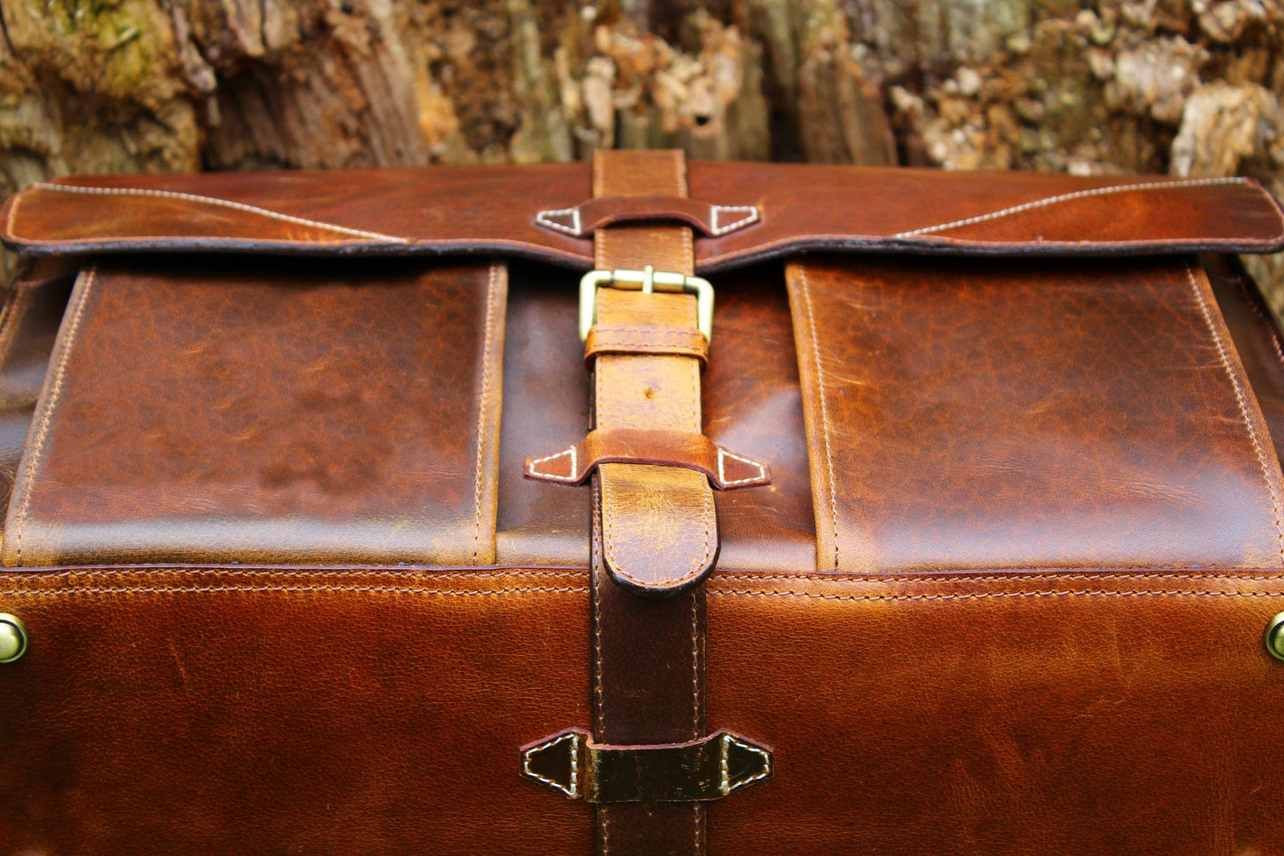 Holm Oak - Leather Briefcase/Laptop Bag