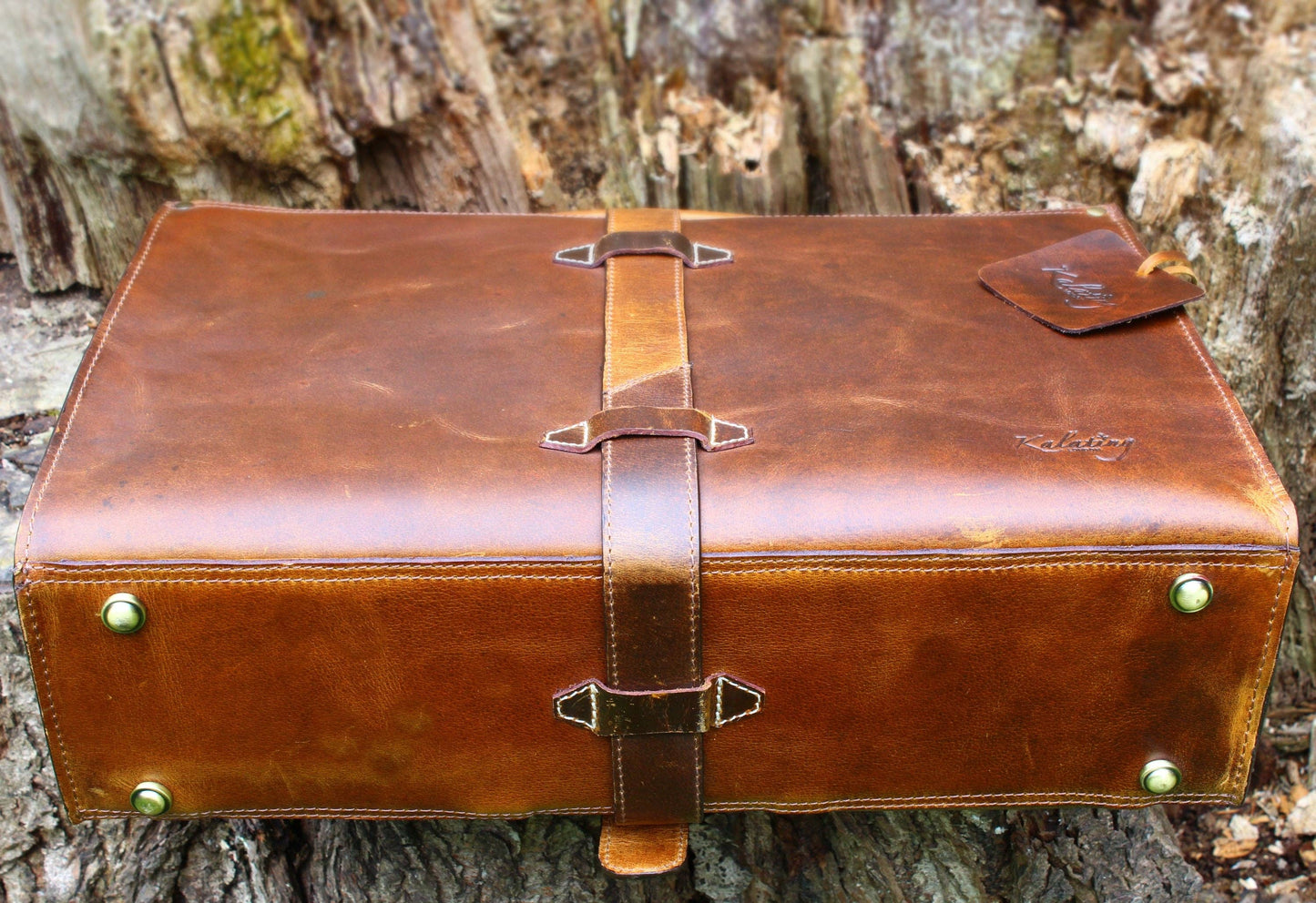 Holm Oak - Leather Briefcase/Laptop Bag