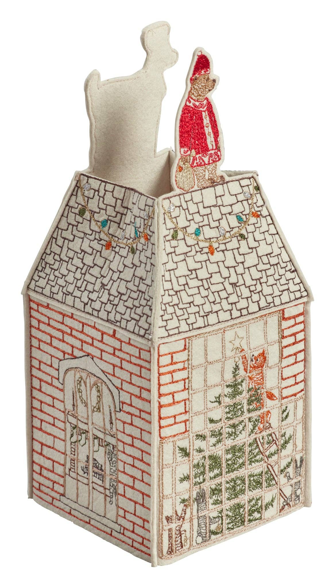 Home for the Holidays Tissue Box Cover - Embroidered