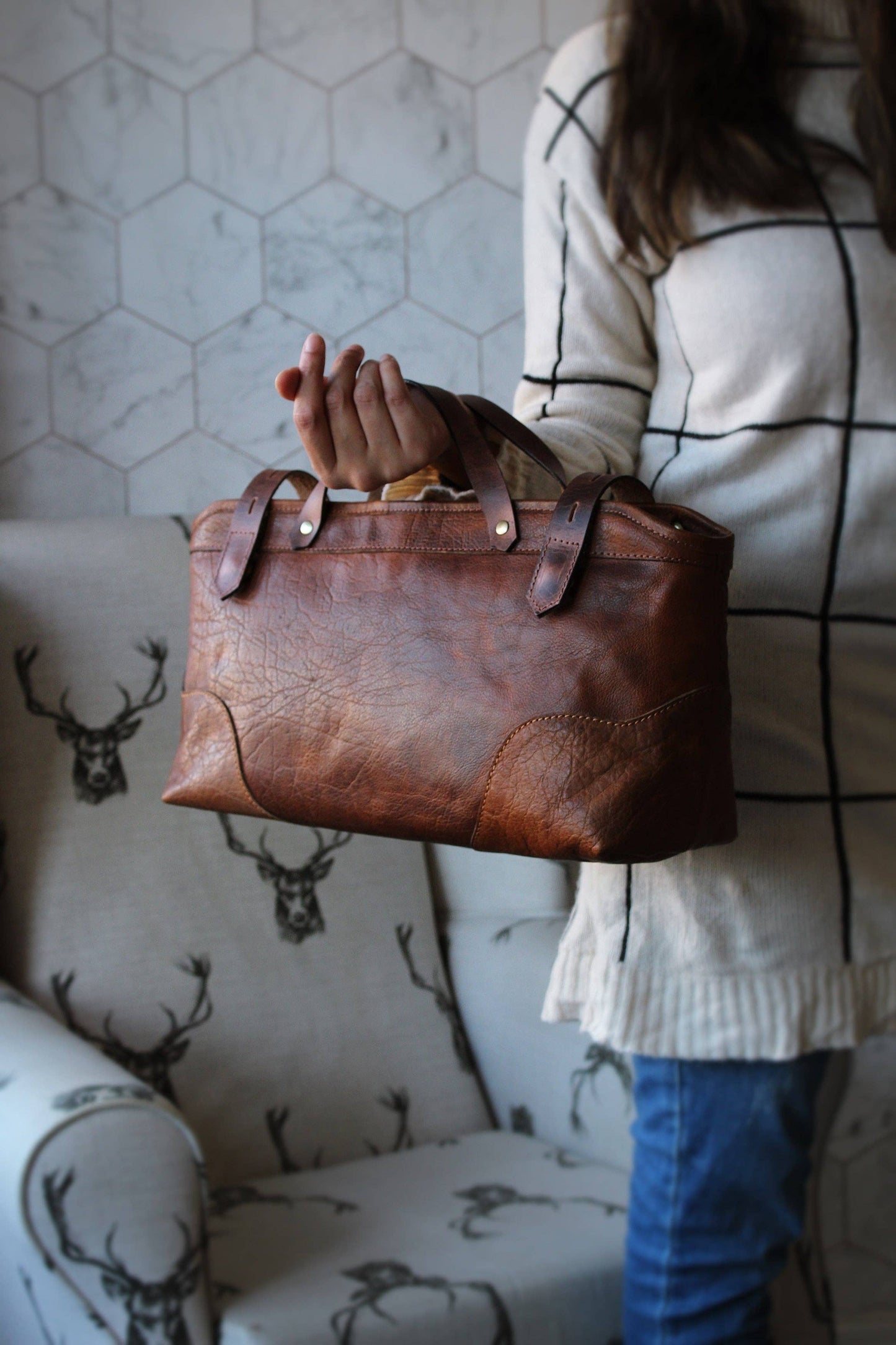 Agatha - Leather Handbag/Backpack all-in-one