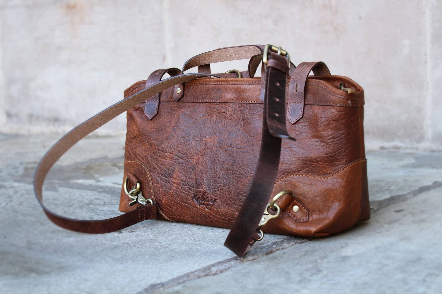 Agatha - Leather Handbag/Backpack all-in-one