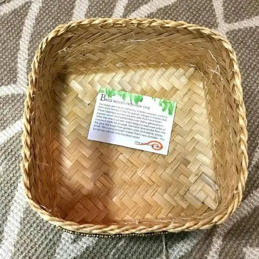 Balinese Storage Box - White with Gold Trim