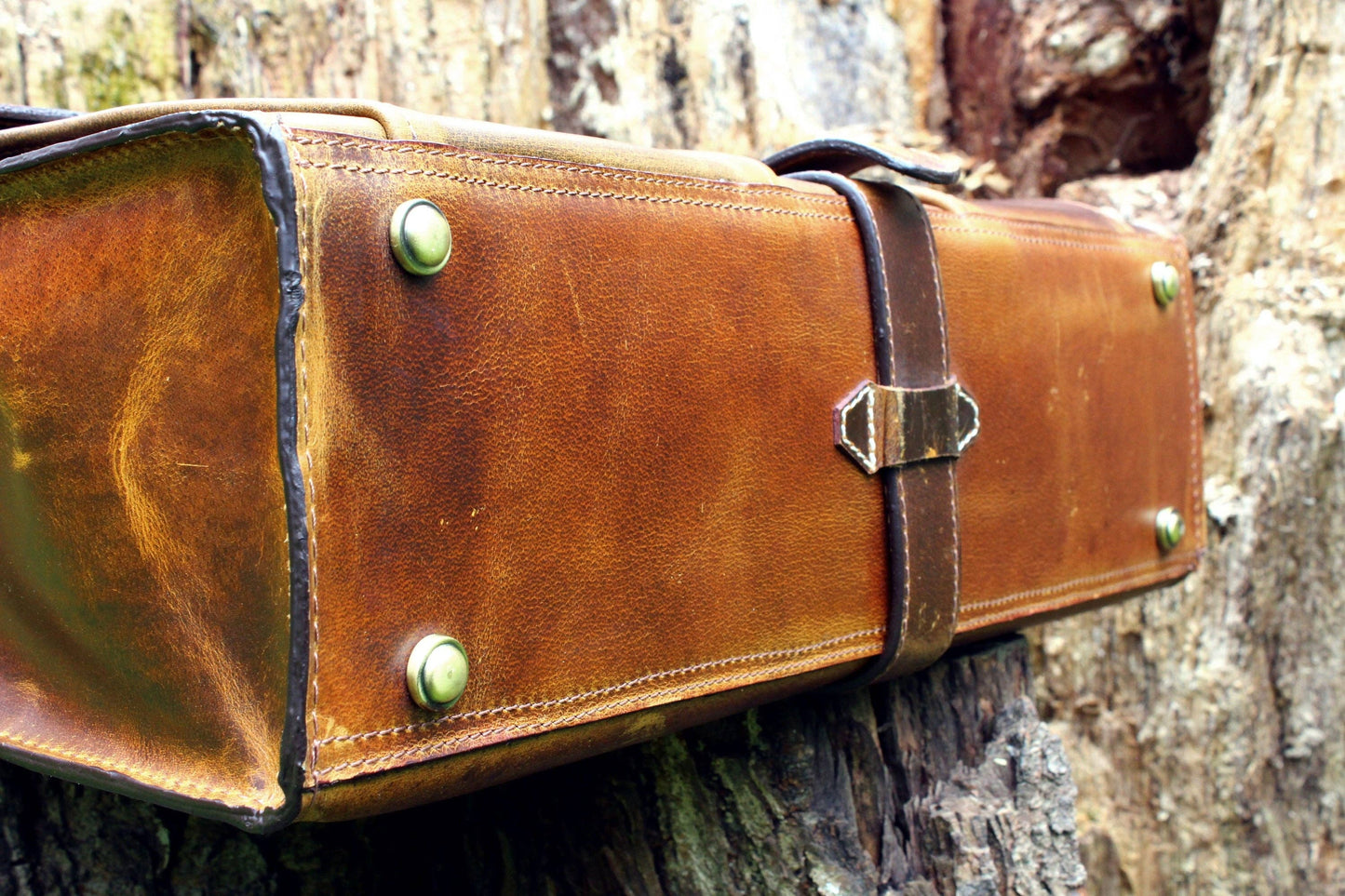 Holm Oak - Leather Briefcase/Laptop Bag