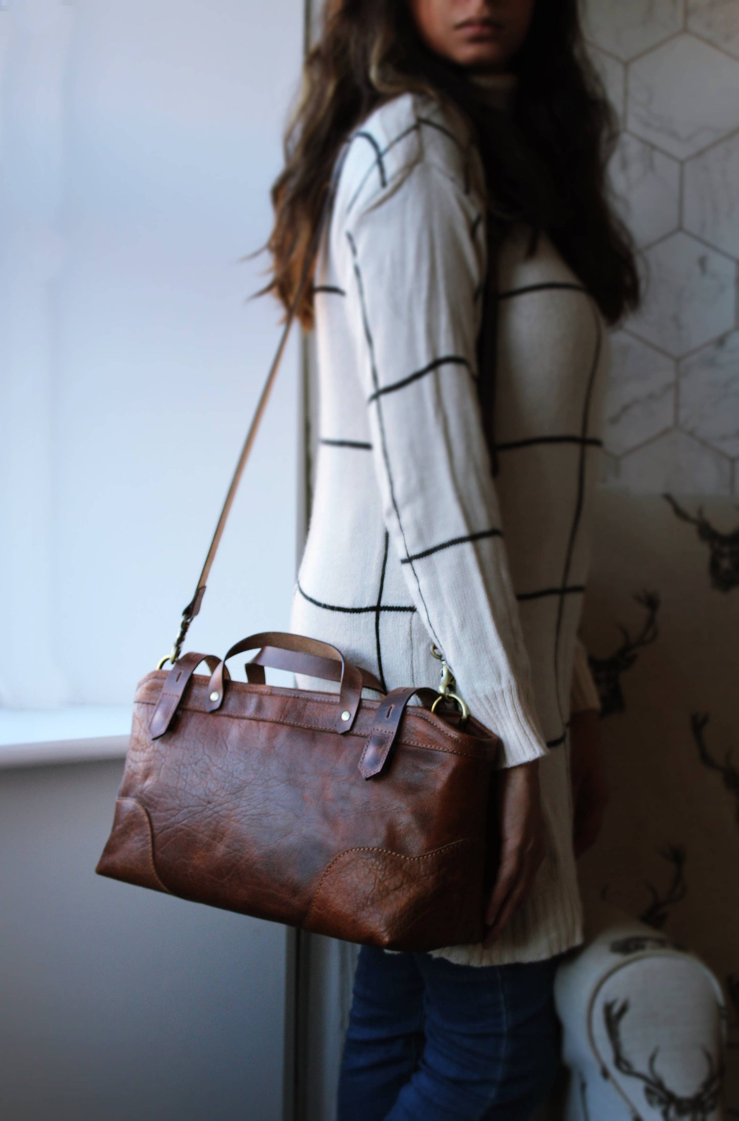 Agatha - Leather Handbag/Backpack all-in-one