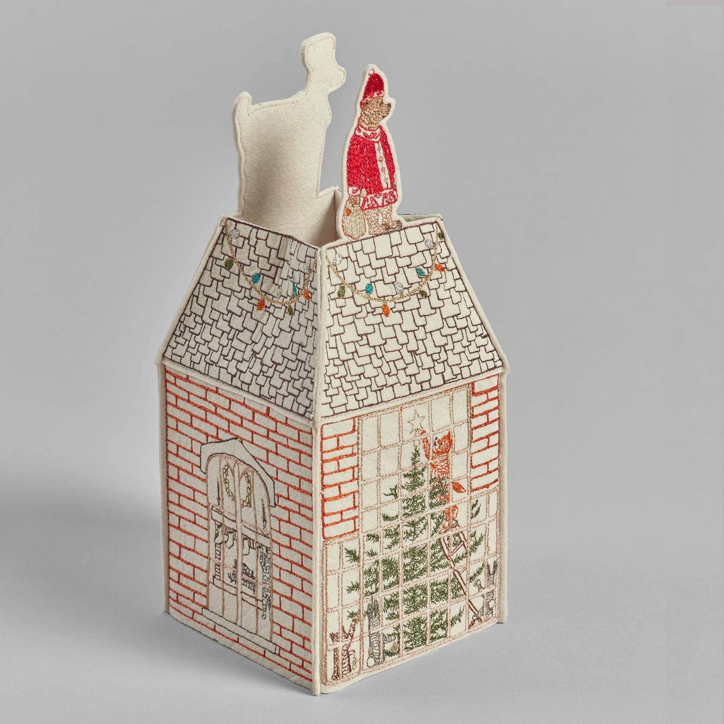 Home for the Holidays Tissue Box Cover - Embroidered