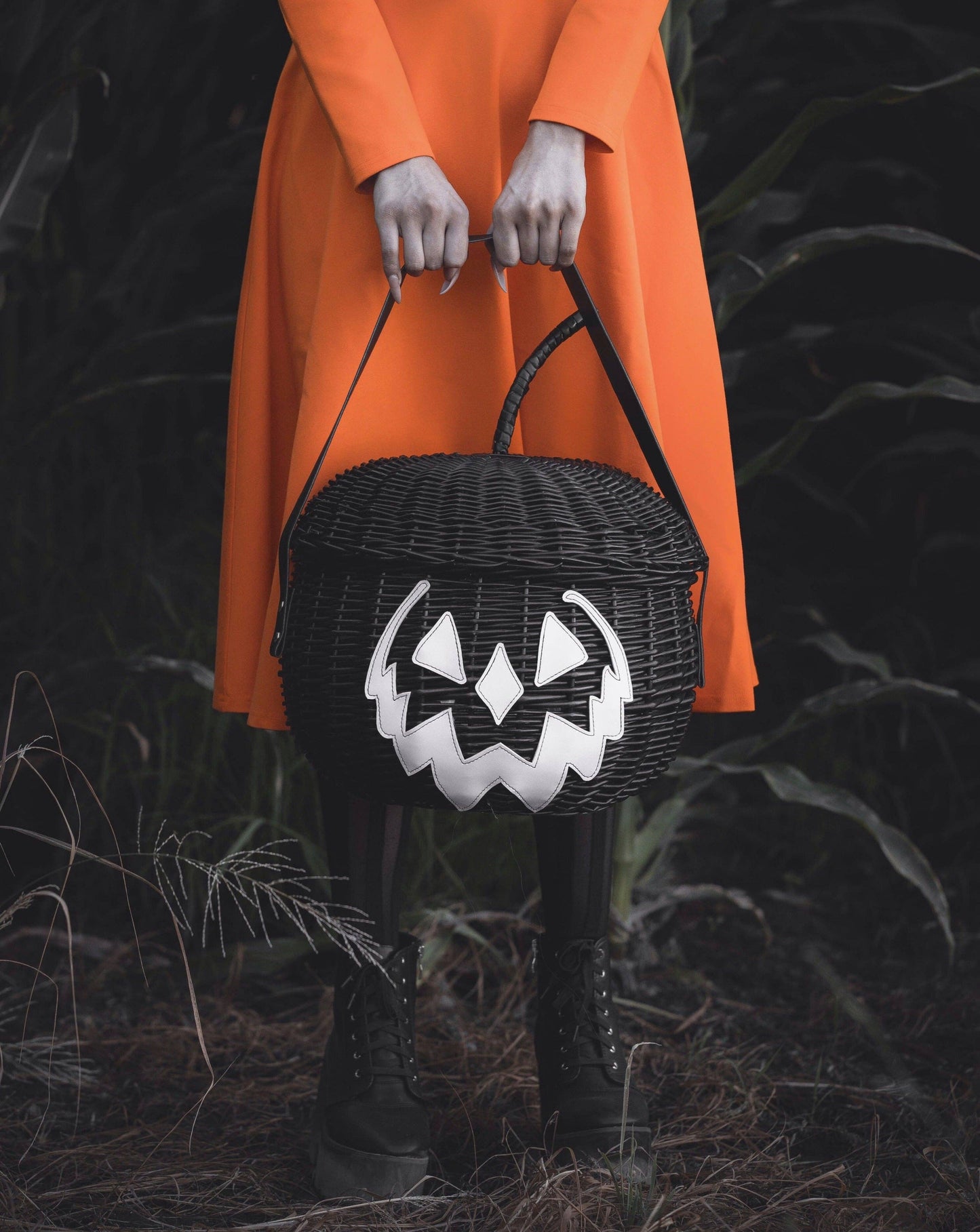 Haunted Hallows Basket - Black