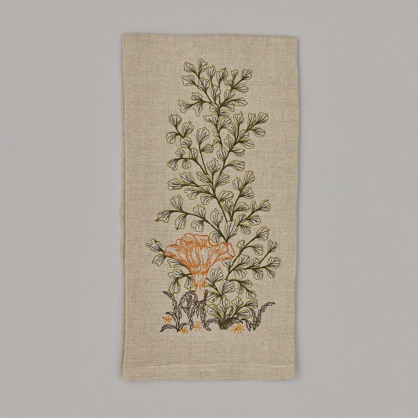 Maidenhair Fern Tea Towel - Embroidered