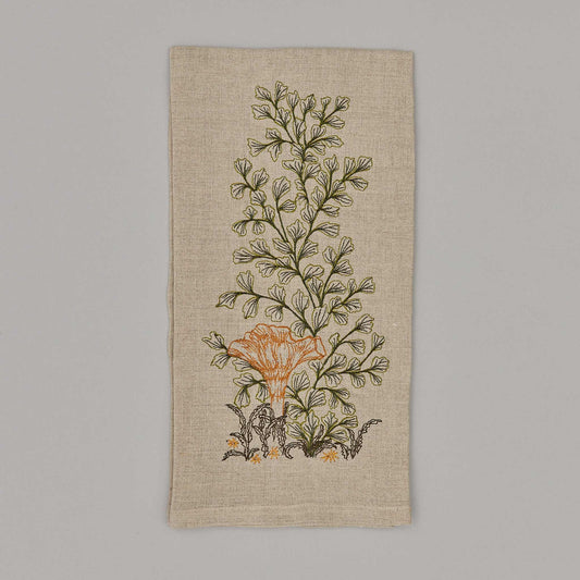 Maidenhair Fern Tea Towel - Embroidered