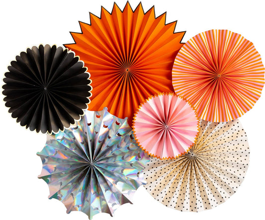 Happy Haunting Party Fans - Set of 6