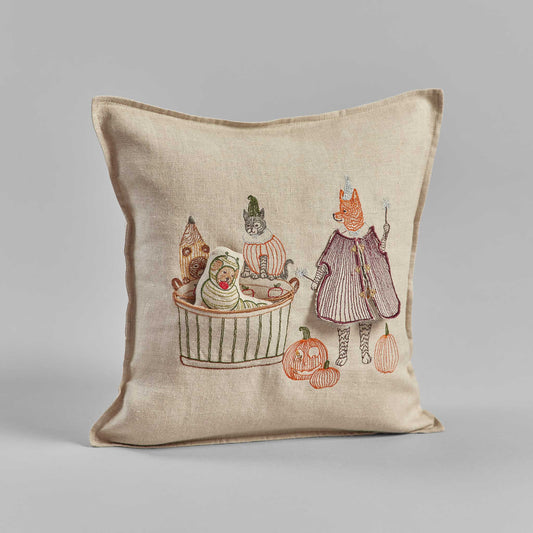 Bobbing for Apples Pocket Pillow - Embroidered
