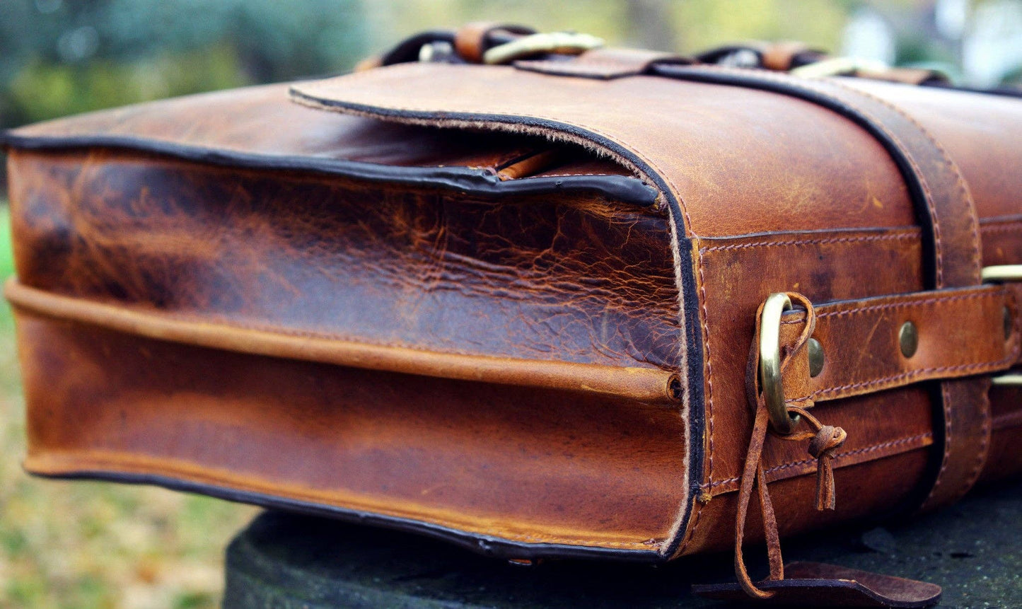Copper Beech - Handmade Leather Briefcase